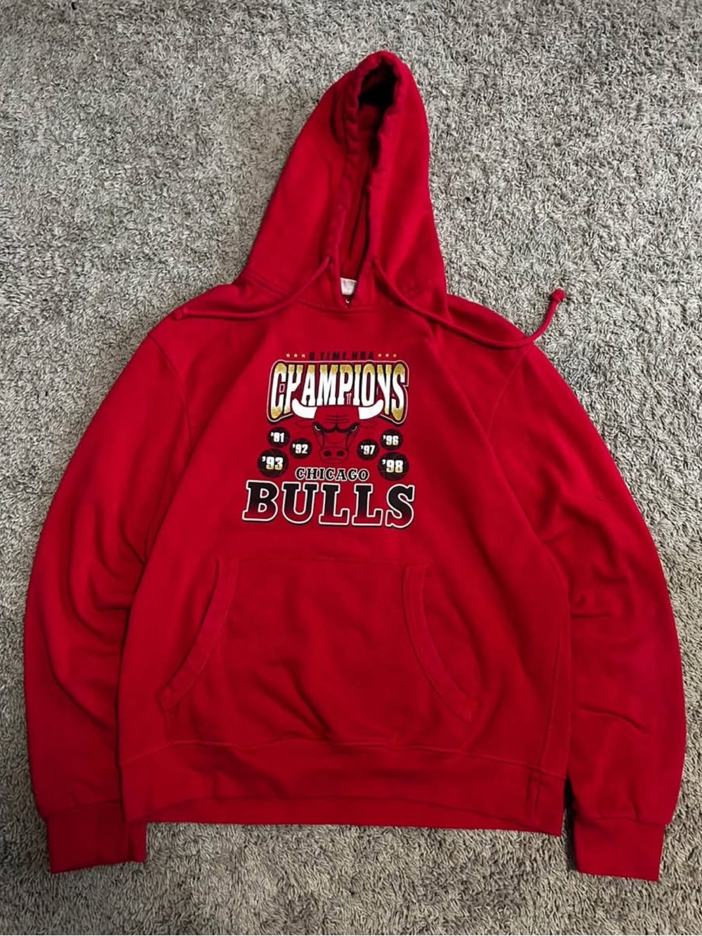 Chicago Bulls Mitchell & Ness Red Pullover Hoodie
